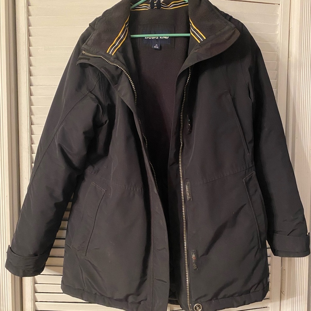 Lands' End Squall Black Jacket